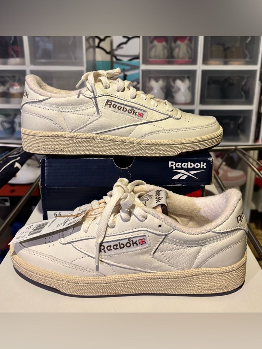 NWT - Reebok Club C 85 Vintage 'Chalk/Brush Brown/Alabaster' - Size 7W/5.5M